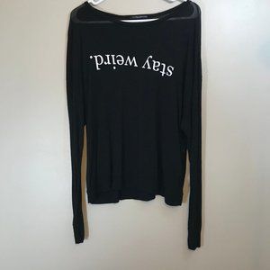 Brandy Melville Burnout Long Sleeve Tee Size OS